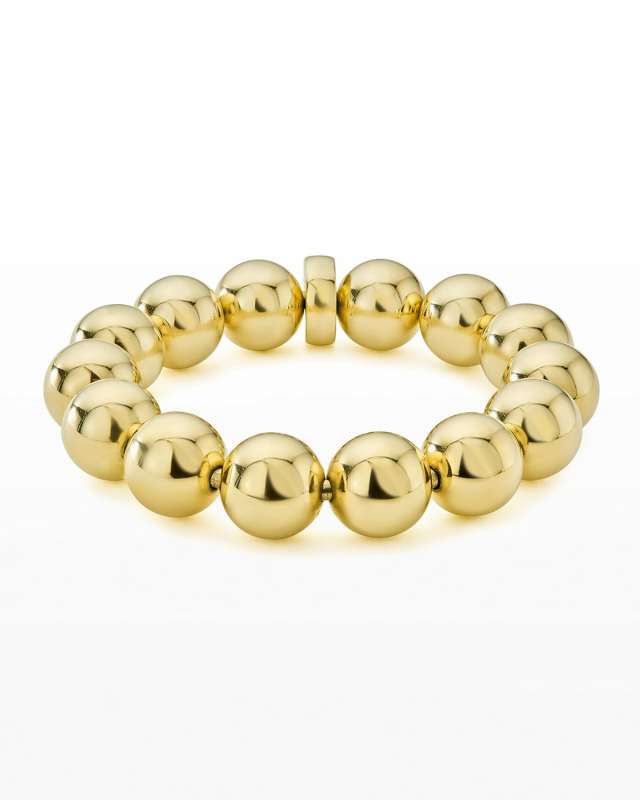 15mm Caviar Ball Stretch Bracelet, Size M